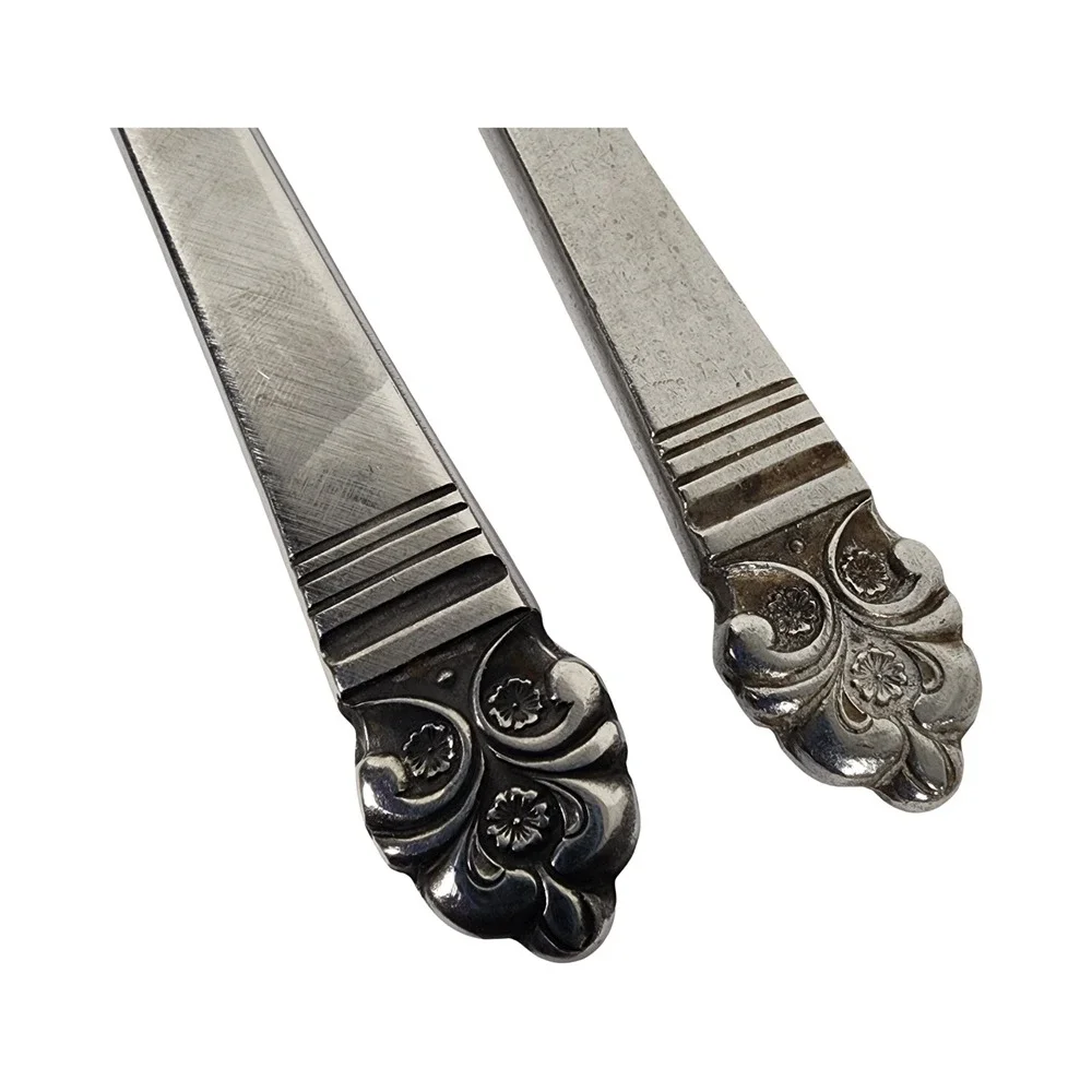 Rogers Stainless Japan Butter Knives Set of 3 Ornate‎ Handle Dining Flatware